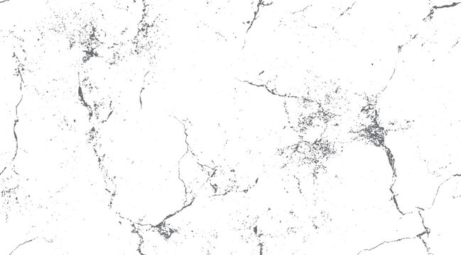 White background with scattered dark grey irregular shapes and fine speckles creating a textured abstract pattern