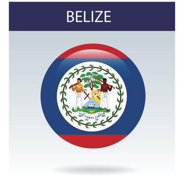 BELIZE Flag  Set, Vector National Flag Design for International Sports Events, Competitions and Celebrations	