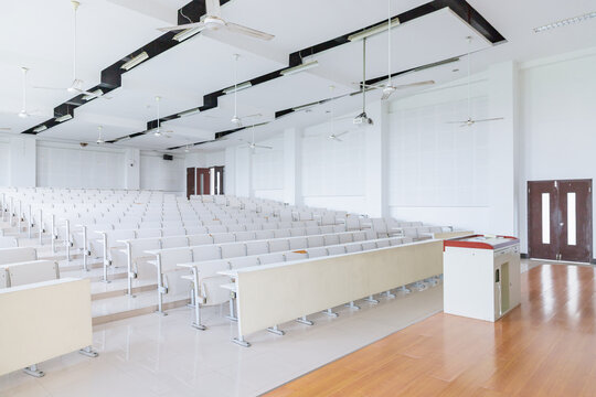 Empty Modern University Lecture Hall Interior