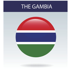 Fototapeta premium THE GAMBIA Flag Set, Vector National Flag Design for International Sports Events, Competitions and Celebrations 