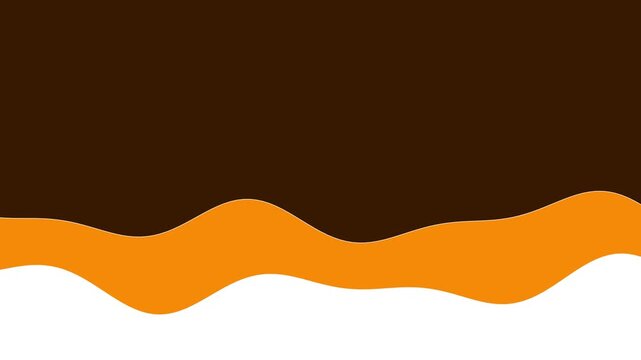 Wave Line Orange Brown Two Lines Slow Rising Audio Sound Waveform Seamless Loop - Black Background Screen Blend Overlay