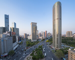 Dalian Modern City Skyline with High-Rise Buildings and Urban Streets © TrinhVan