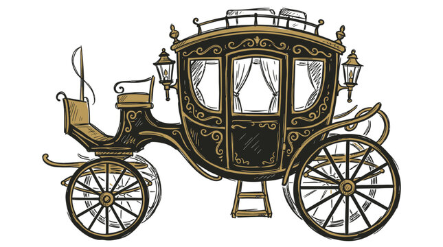 Vintage Luxury Horse Carriage.