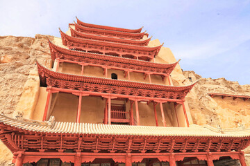 Obraz premium Mogao Caves Temple, Dunhuang Gansu - Traditional Chinese Architecture