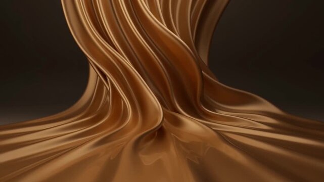 Luxurious flowing golden fabric texture abstract motion