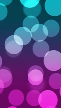 Elegant soft bokeh circles floating on a teal and magenta gradient background for high end visuals