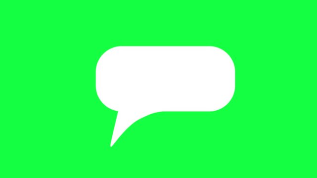 inbox chat message bubble ideal for social conversation, texting apps, online communities, and messaging features. Clean vector style with seamless looping motion video.
