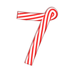 Obraz premium Candy Cane Number 7 Christmas Holiday 