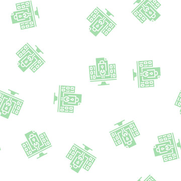 closed source software vector glyph seamless pattern closed source software sign illustration