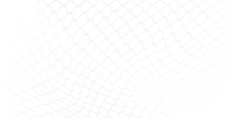 Fishing or soccer net. Repeated hexagon pattern. Black wired mesh texture isolated on white background. Metallic or fabric fence, cage or lattice structure. Vector graphic Illustration. © ifon