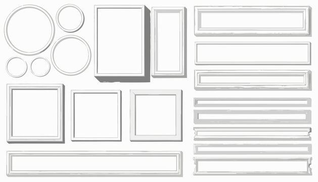 Wireframe UI elements, web page templates, interface design kit, gray outline shapes