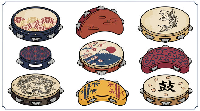 Tambourine musical instrument.
