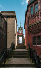 Fototapeta premium victorian architecture and historical cityscape of Chester, England