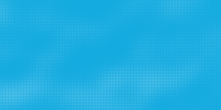 Bright pop art background in blue and white colors dot haltone retro style, vector