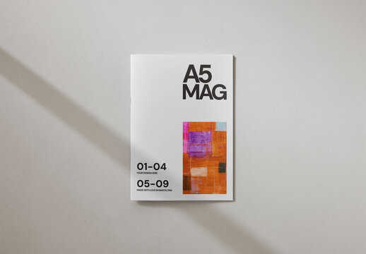 Mockup Of Customized A5 Magazine