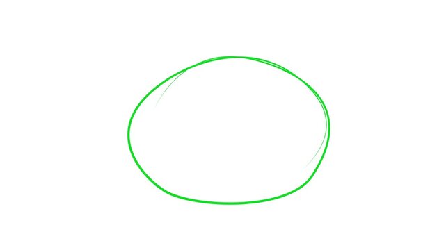 Circle marker with drawing, red marker pen style, doodle red circle marker and underline stroke, Circle Highlighter Scribble Animation on transparent background. wrong round shape 4k animation.