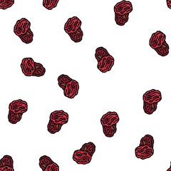 Fototapeta premium dried grape vector seamless pattern dried grape sign illustration