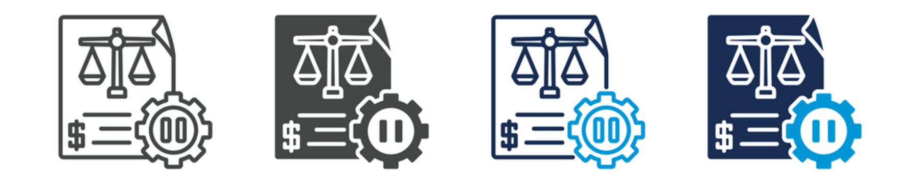 automatic play icon set with multi concept