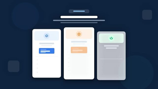 Animated UI Design of Pricing Plans Interface