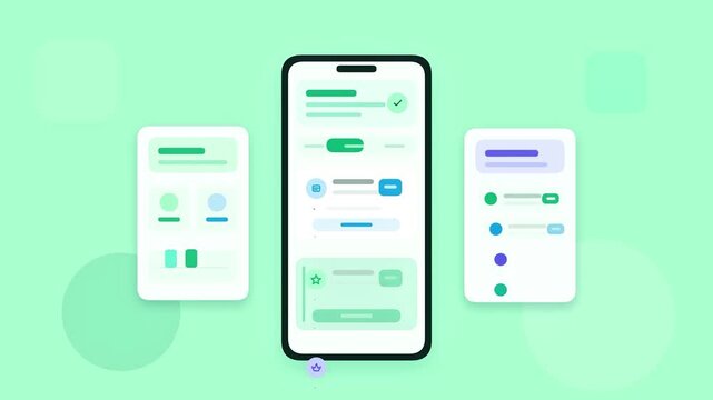Modern Mobile App Interface Design Animation