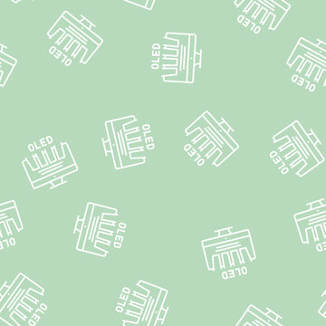 oled computer monitor vector line seamless pattern oled computer monitor sign illustration