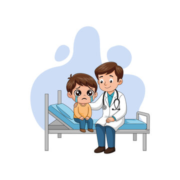 Doctor Comforting Crying Child