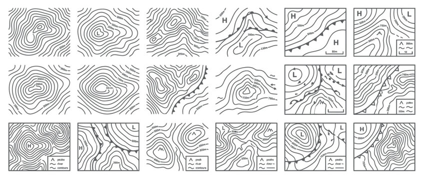 Weather Maps Collection: Topographic and Frontal Systems