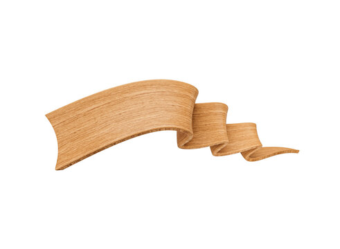 Elegant wavy oak wood ribbon with a natural grain texture.