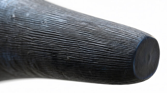 Macro Texture Detail of Indo Pacific Sailfish Bill and Pointed Nose Isolated on White Background