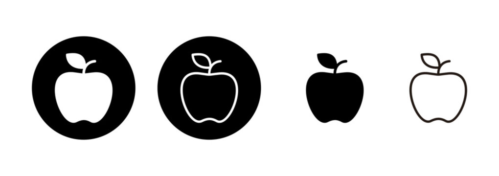 Apple icon logo design. Apple sign and symbols for web design.