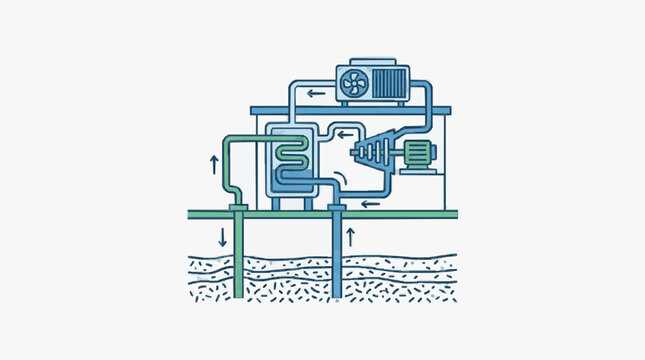 Underground Water Pumping System Diagram.