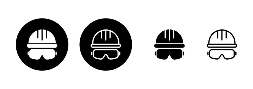 Helmet icon logo design. Motorcycle helmet sign and symbol. Construction helmet icon. Safety helmet