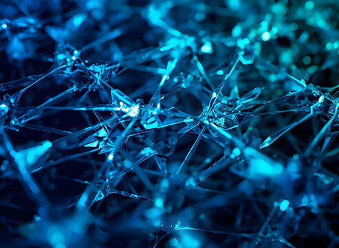 Hyper macro abstract wallpaper of quantum cryptography lattice shield with laser sharp geometric patterns