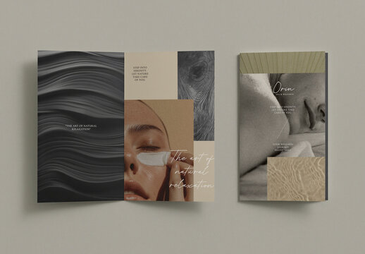 Elegant Spa Brochure Mockup Design Template PSD