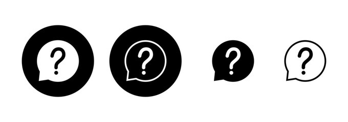 Fototapeta premium Question icon logo design. question mark sign and symbol