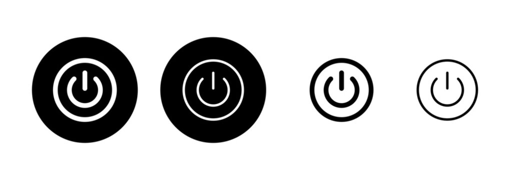 Power icon logo design. Power Switch sign and symbol. Electric power
