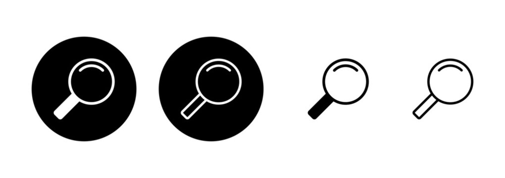 Search icon logo design. search magnifying glass sign and symbol