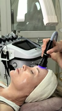 Facial Cryo Rejuvenation Treatment For Mature Woman