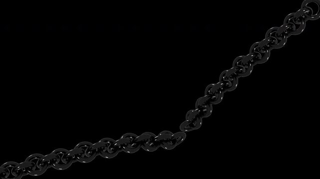 Animated Distressed Chain on black background