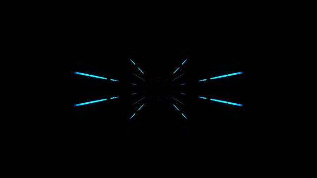 Blue and Pink Abstract Flashing Pulsing Neon X Light Tunnel Background VJ Loop in 4K