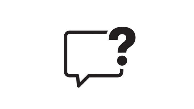 Speech bubble icon with question mark for inquiry&hellip;