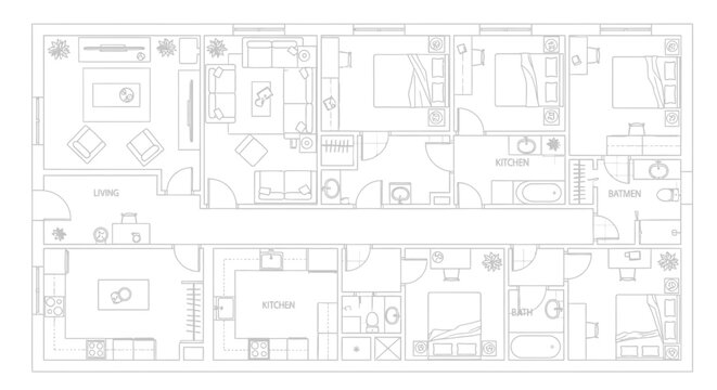 Modern Office Building Floor Plan Layout.