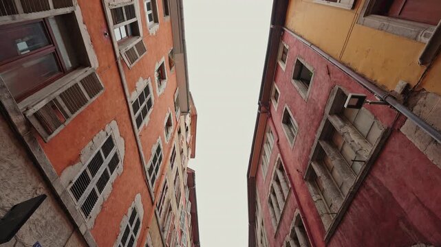 Annecy Historic Courtyard Architecture Upward View France April 29 2026
