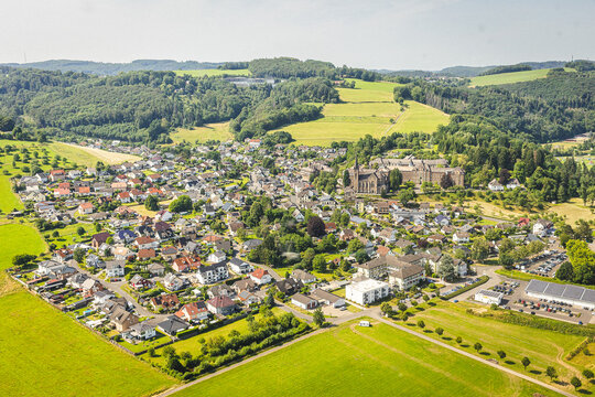 Luftaufnahme Hausen an der Wied warm