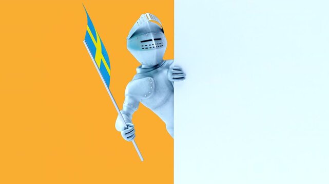 3D rendered illustration of a blue robot character with abstract blue background and transparent glass effect, cartoon style space astronaut worker construction helmet