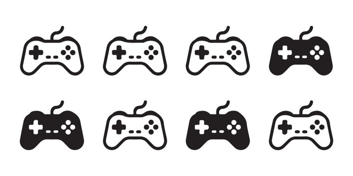 Set of Modern Gamepad Controller Icons