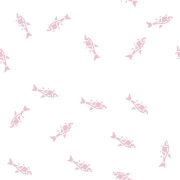 rasbora fish vector glyph seamless pattern rasbora fish sign illustration