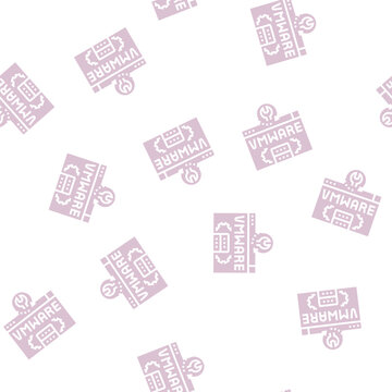 vmware data recovery vector glyph seamless pattern vmware data recovery sign illustration
