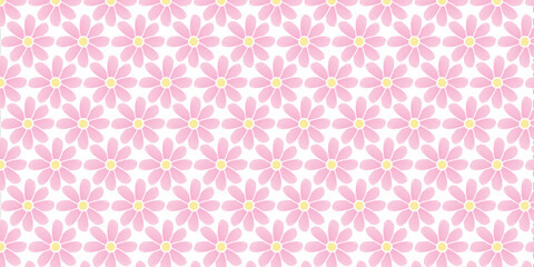 Fototapeta premium Seamless simple flower pattern.Vector illustration.