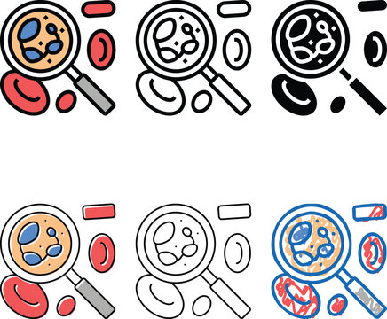 megaloblastic anemia multipack researching color icon vector. megaloblastic anemia researching sign. isolated symbol